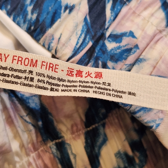 Free People Movement The Way Home Running Shorts Medium Blue Floral Tropical - Picture 10 of 10